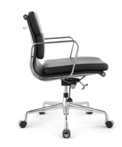 2721B- Medium Back Chair Black PU 6