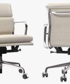 2721B-Medium Back Chair Beige PU 18