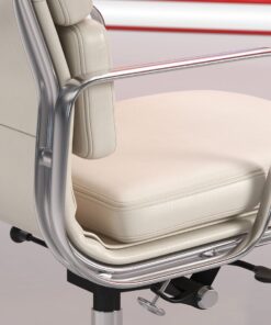 2721B-Medium Back Chair Beige PU 16