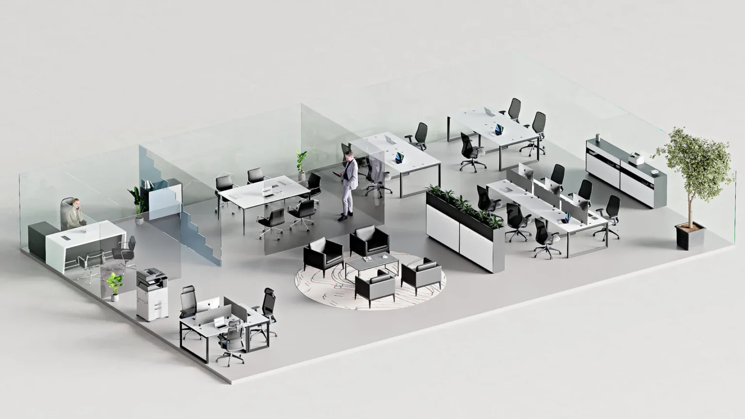 Home 9 Office furniture showroom interior